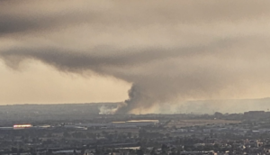 Roma, il fungo dell’incendio di Ponte Mammolo visibile anche dai monti dell'hinterland (VIDEO) 1