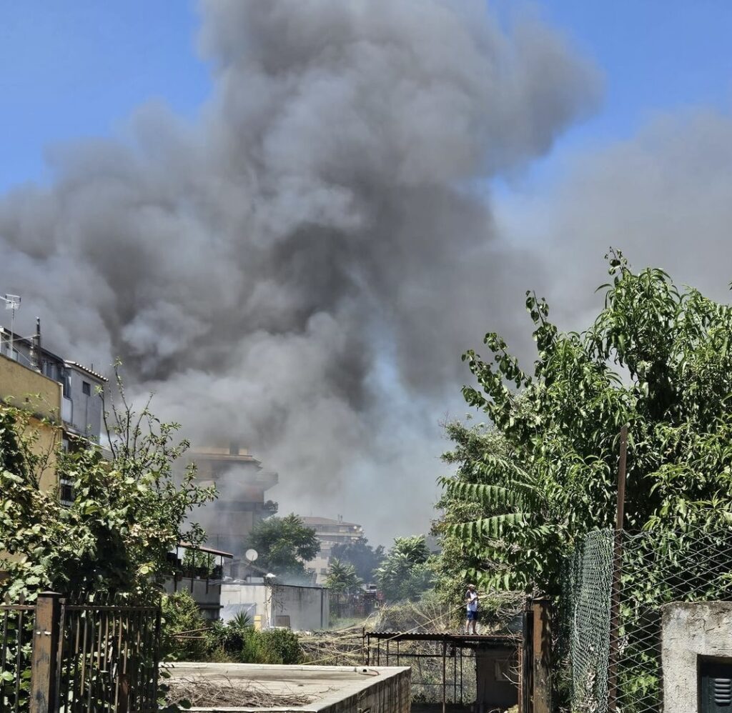 Incendi a Roma, a Borghesiana le fiamme minacciano le case. I cittadini: “Ora la denuncia” 1