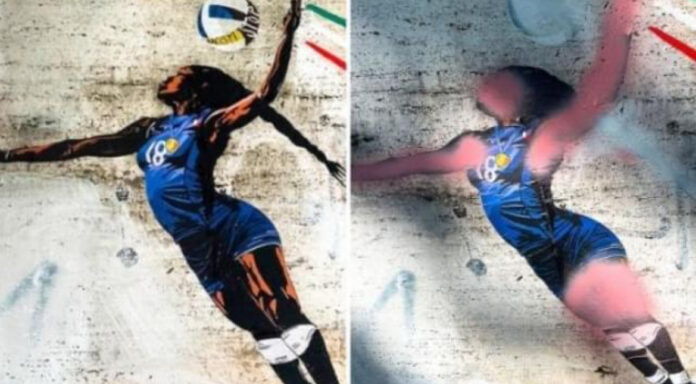 Paola Egonu, vandalizzato il murales appena realizzato davanti al Coni in onore della pallavolista e dell’oro olimpico