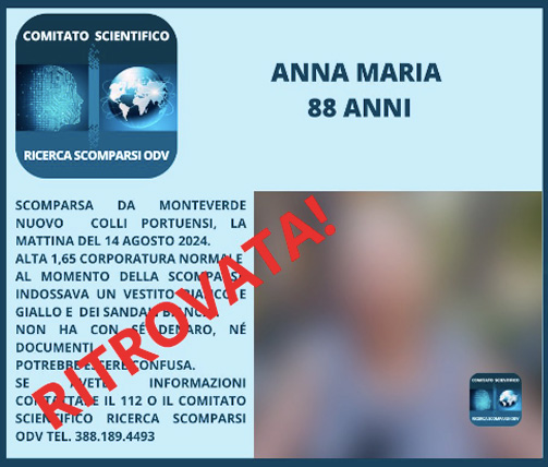 Roma, Annamaria è scomparsa. Dopo l'appello è stata ritrovata alla stazione 1 Roma, Annamaria è scomparsa. Dopo l'appello è stata ritrovata alla stazione 1