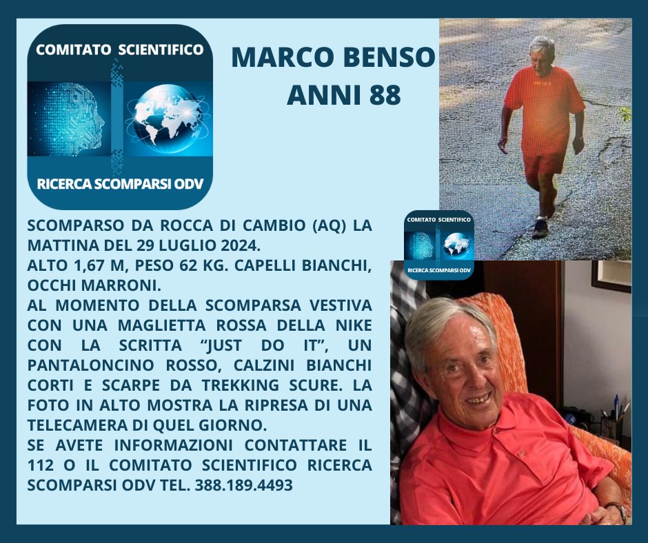 Scomparso in montagna a 88 anni, l'appello della famiglia 1