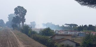 Acilia, incendio in un campo di sterpaglie: case minacciate dal fuoco (VIDEO)