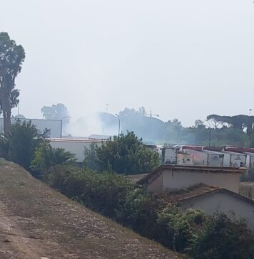 Acilia, incendio in un campo di sterpaglie: case minacciate dal fuoco (VIDEO)