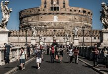 Turisti a Roma centro