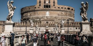 Turisti a Roma centro