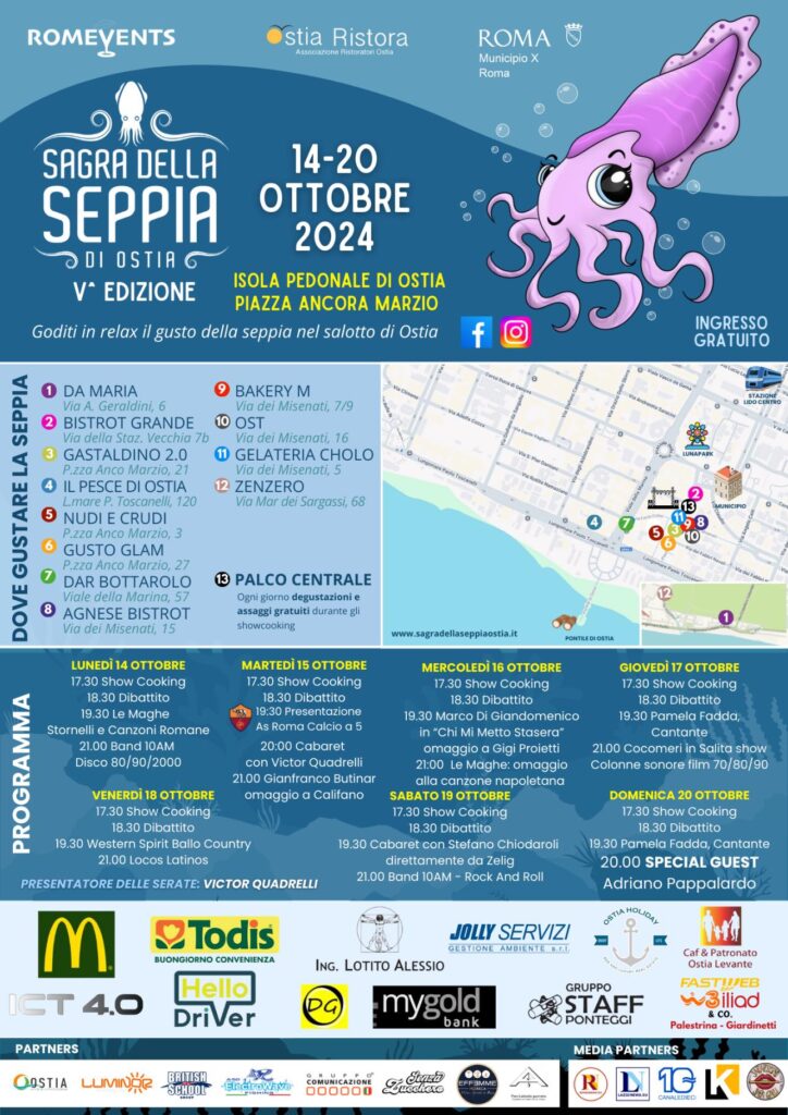 Tutto pronto per la V Sagra della Seppia di Ostia: il programma 1