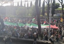 Manifestazione pro Palestina a Roma