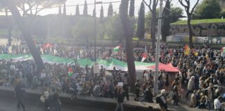 Manifestazione pro Palestina a Roma