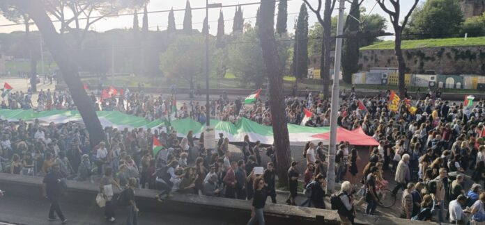 Manifestazione pro Palestina a Roma