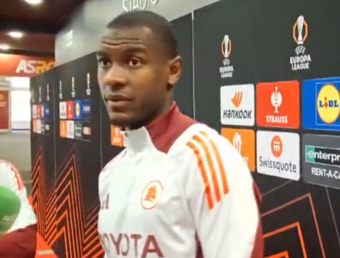 Evan Ndicka in mixed zone dopo Roma-Dinamo Kiev