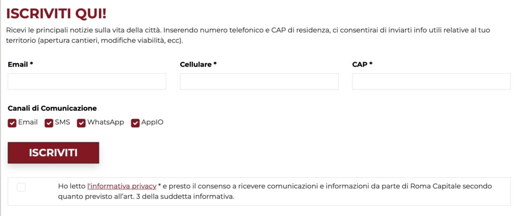 Un sms per te: le info di Roma Capitale sul proprio telefonino e in base a cap. Come riceverle 1