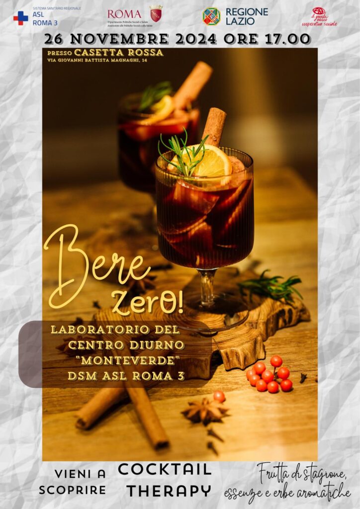 Alla Casetta Rossa della Garbatella cocktail Bere Zero offerti dei Centri Diurni Asl Roma 3 1