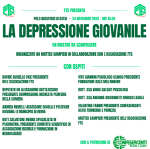 Convegno a ingresso libero sulla depressione giovanile a Ostia: il programma 1