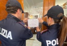 Polizia sigilli albergo Roma