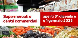 Supermercati e centri commerciali aperti a Capodanno