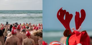 Tutti in acqua per il tradizionale Bagno di Capodanno di Ostia