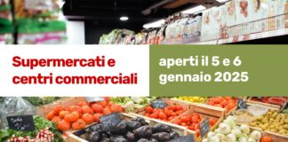 Supermercati aperti 6 gennaio 2025