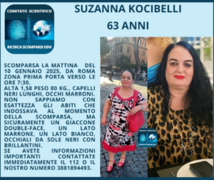 Si cerca Suzanna Kocibelli scomparsa a Prima Porta la notte del 9 gennaio: l’appello per ritrovarla 1