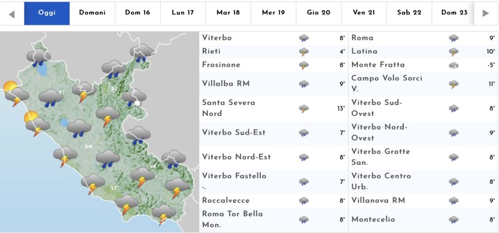San Valentino sotto la pioggia: allerta meteo nel Lazio 1 San Valentino sotto la pioggia: allerta meteo nel Lazio 1