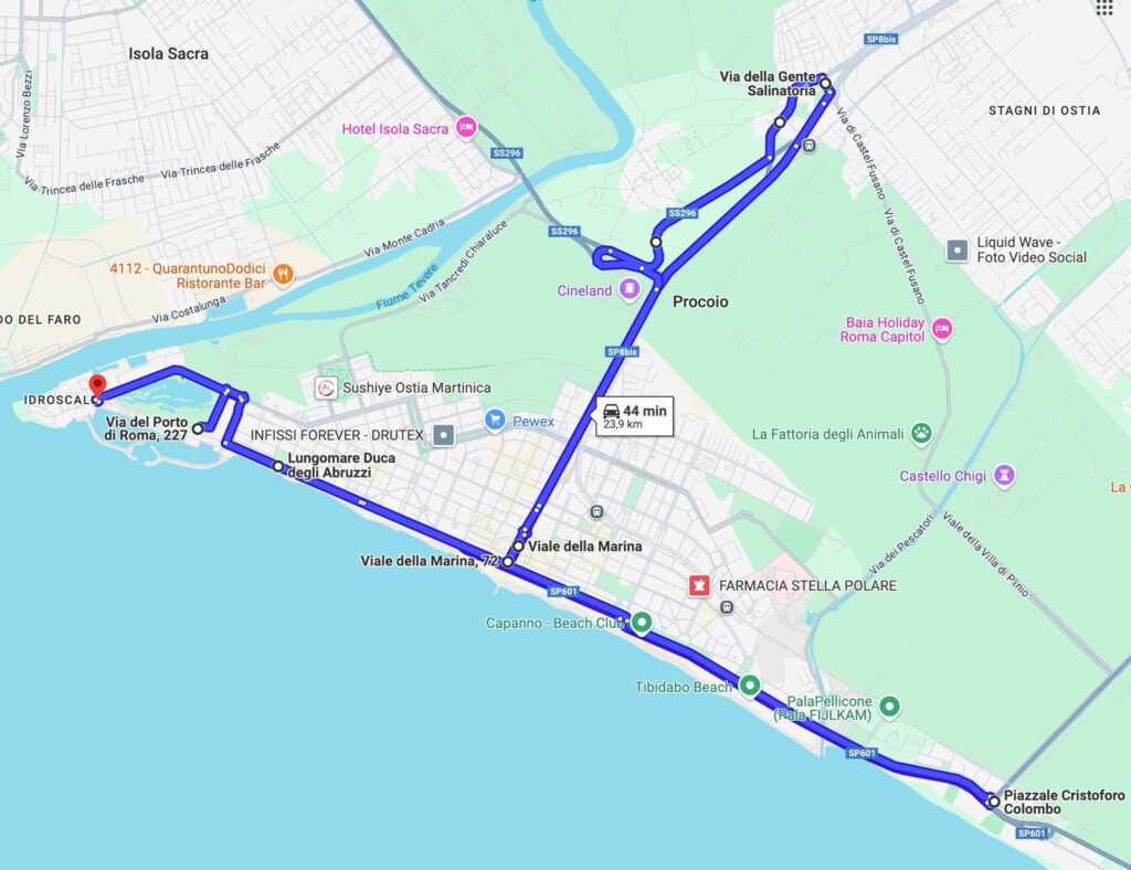 Motoraduno Guzzi con parata di motociclette sulle strade di Ostia: l' itinerario 1 Motoraduno Guzzi con parata di motociclette sulle strade di Ostia: l' itinerario 1