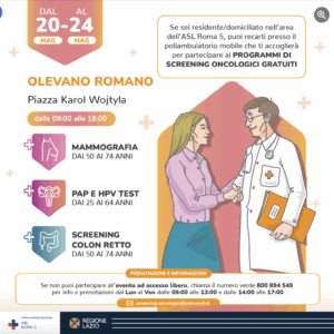 "La casa dello screening" a Olevano Romano: controlli oncologici gratuiti per la salute di tutti 1