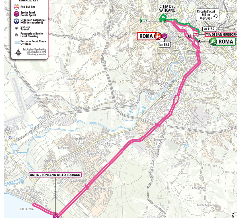 giro d'italia a roma