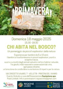 Cosa fare con i bambini il 18 maggio vicino Roma? Giochi e esplorazioni gratis nei Pratoni del Vivaro 1