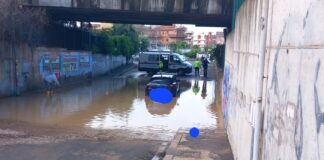 Borghesiana, strada chiusa per allagamento: bus deviati