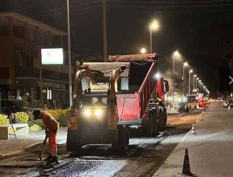 lavori sulla via litoranea