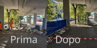 Bonifica alla stazione di Ostia: rimossi i bivacchi dei senzatetto