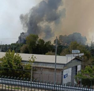Incendio alla Magliana, vicino alla Roma-Fiumicino: fumo nero e aria irrespirabile (FOTO) 2