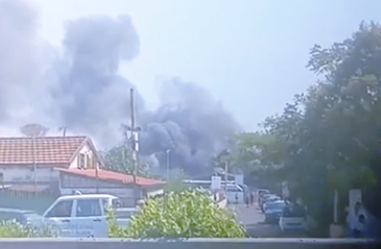 a ostia antica incendio a una carrozzeria