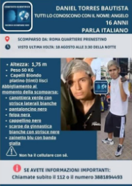 Ritrovato Daniel, alias Angelo che era scomparso da casa al quartiere Prenestino 1