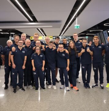La Nazionale Italiana di Nuoto della FISDIR in partenza da Fiumicino per la Swimming World Championships
