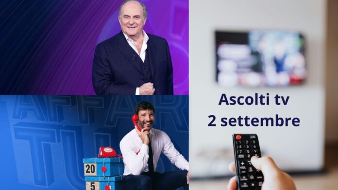 Ascolti tv martedì 2 settembre: chi ha vinto tra Affari tuoi e La Ruota della Fortuna