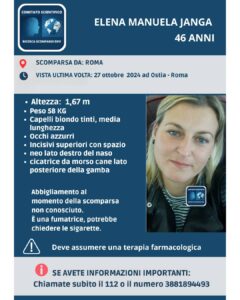 Elena Manuela Janga scomparsa a Ostia, 46enne irreperibile da un anno: "Preoccupati per la sua salute" 1