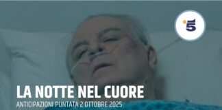 La notte nel cuore 2 ottobre 2025