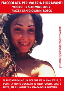 Fiaccolata per Valeria Fioravanti morta per una diagnosi sbagliata: meningite scambiata per mal di testa 1 Fiaccolata per Valeria Fioravanti morta per una diagnosi sbagliata: meningite scambiata per mal di testa 1