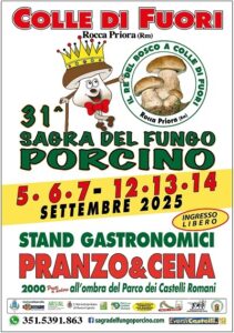 Sagre nel Lazio dal 5 al 7 settembre 2025: frittelle, pinciarelle, lumache, funghi porcini e bianche cene 3 Sagre nel Lazio dal 5 al 7 settembre 2025: frittelle, pinciarelle, lumache, funghi porcini e bianche cene 3