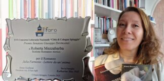 Roberta Mezzabarba al Premio Letterario Nazionale "Città di Cologna Spiaggia" con il romanzo "Iulia Farnesia - Lettere da un'anima".