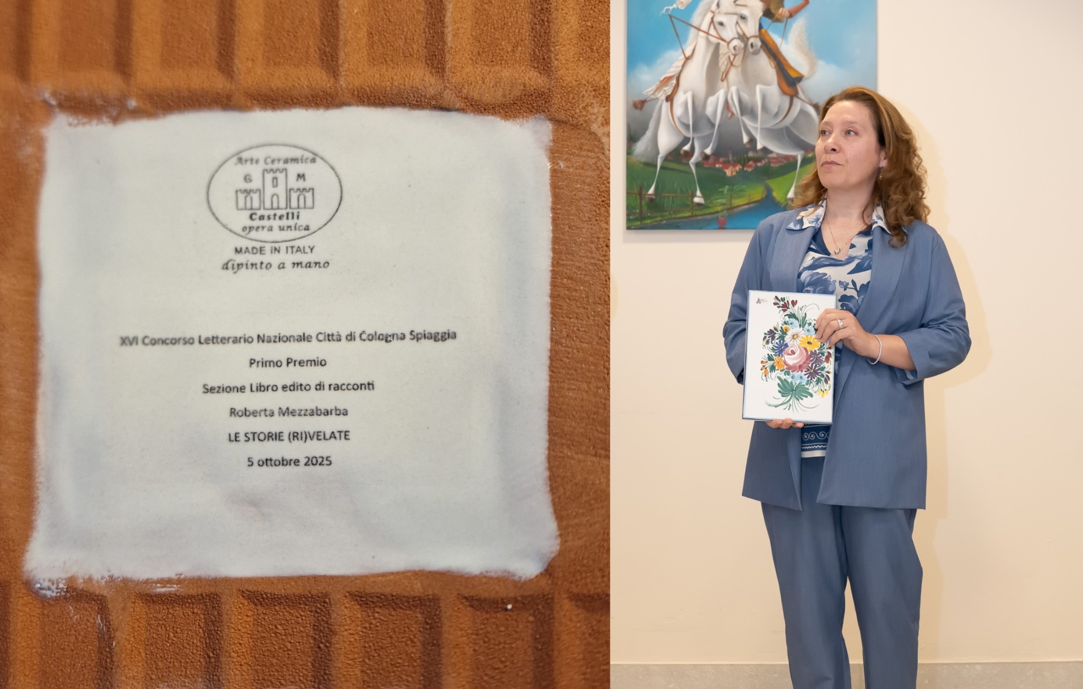 Roberta Mezzabarba al Premio Letterario Nazionale "Città di Cologna Spiaggia" con la raccolta di racconti "Le storie (Ri)velate".