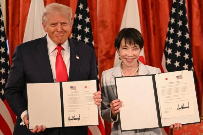Trump in Giappone, siglato accordo sulle terre rare. La premier lo nomina per il Nobel