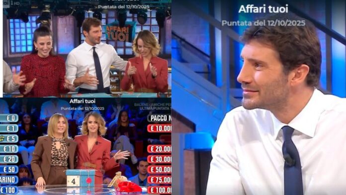 Affari Tuoi 12 ottobre 2025, gioca Elisabetta dalla Campania e scopre il pacco nero: quanto ha vinto