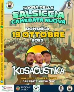 Sagre nel Lazio dal 17 al 19 ottobre 2025: castagne, salsiccia, polenta, funghi porcini, pappardelle e ciambelle 1 Sagre nel Lazio dal 17 al 19 ottobre 2025: castagne, salsiccia, polenta, funghi porcini, pappardelle e ciambelle 1