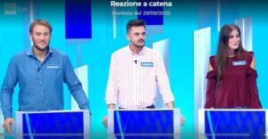 Reazione a Catena del 30 settembre 2025: sfida tra i campioni Cima di Rapa e i Corsi e Ricorsi 1