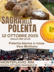 Sagre nel Lazio dal 10 al 12 ottobre 2025, viaggio tra i sapori: tacchie, funghi porcini, polenta e patate, vino 1 Sagre nel Lazio dal 10 al 12 ottobre 2025, viaggio tra i sapori: tacchie, funghi porcini, polenta e patate, vino 1