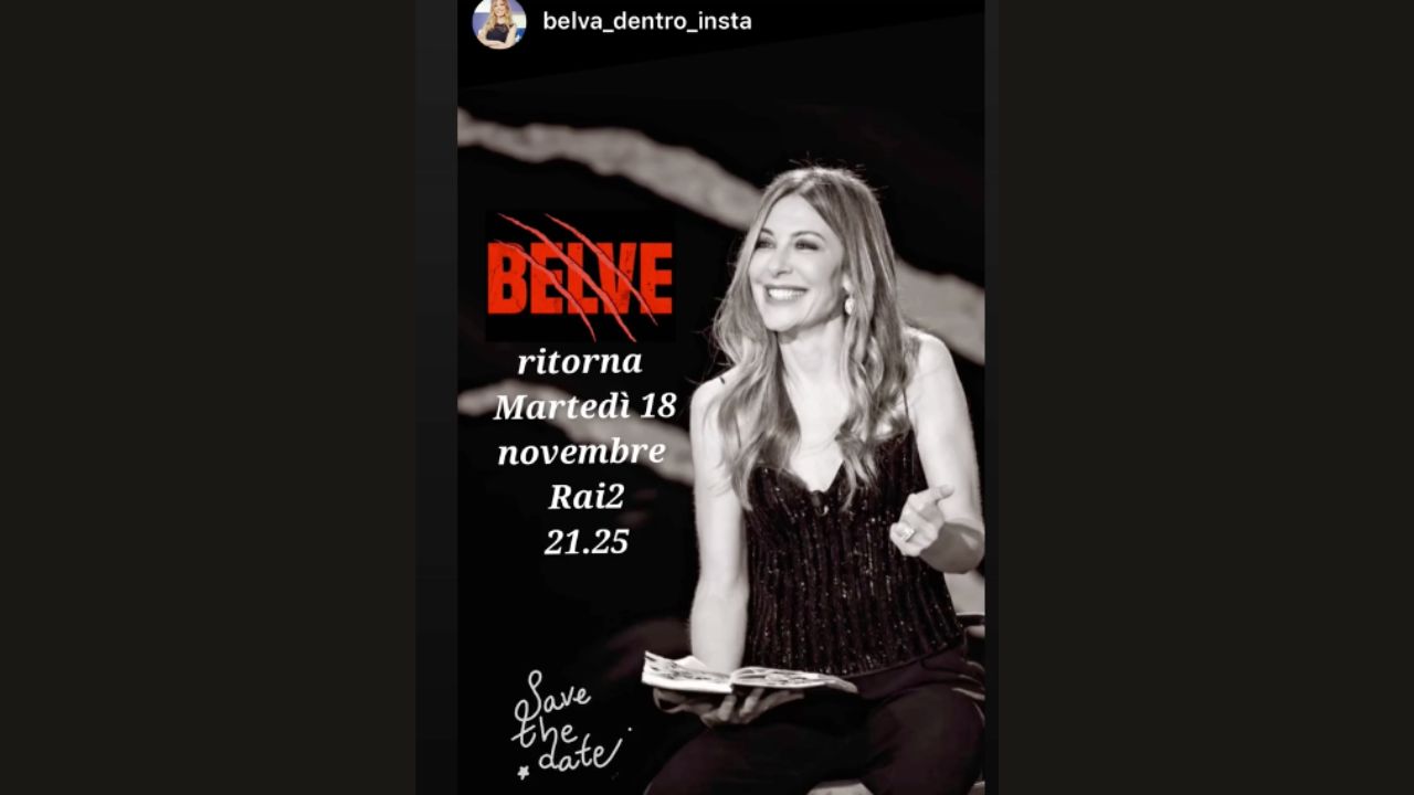 Belve non va in onda stasera, martedì 11 novembre 2025: perché e quando tornerà in tv 1 Belve