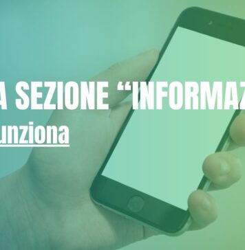 Sezione informazioni whatsapp
