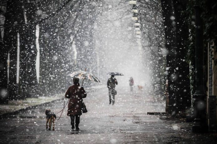 Ciclone di Natale sull’Italia: maltempo, pioggia e neve anche in collina