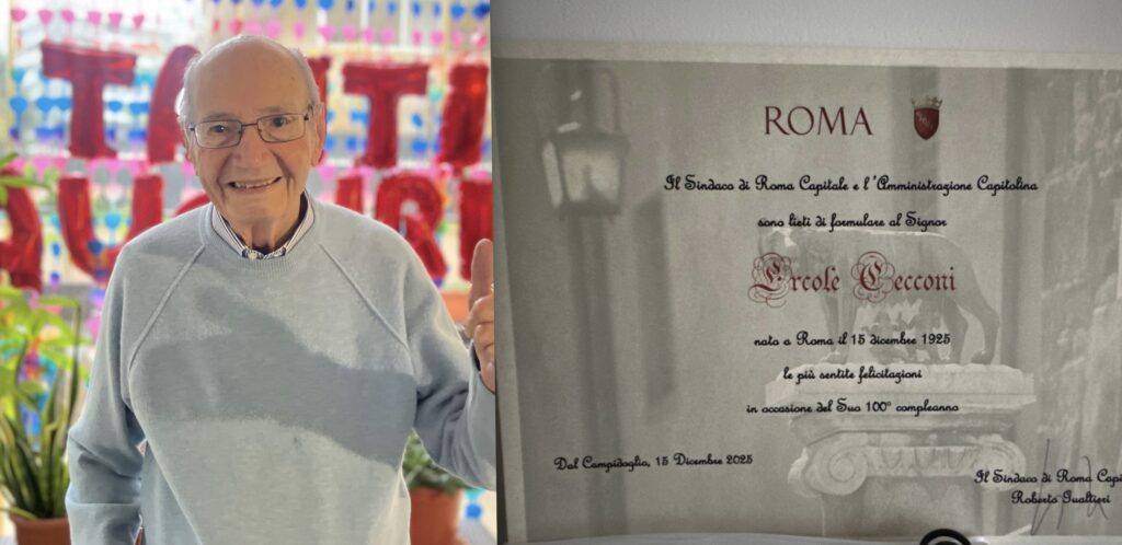 Ercole compie 100 anni, festa grande a Roma nel condominio per anziani autosufficienti 1